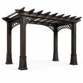 Pérgola de madera marrón oscuro 300x300x250 cm