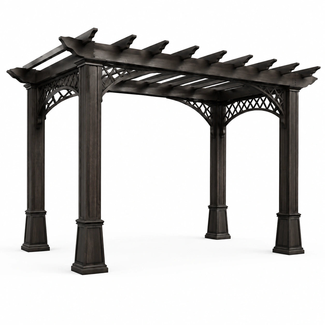 Pérgola de madera marrón oscuro 300x300x250 cm