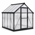 Invernadero de Aluminio y Policarbonato 190x184x195 cm Negro