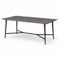 Mesa de comedor de mármol y metal 180x90x75 cm