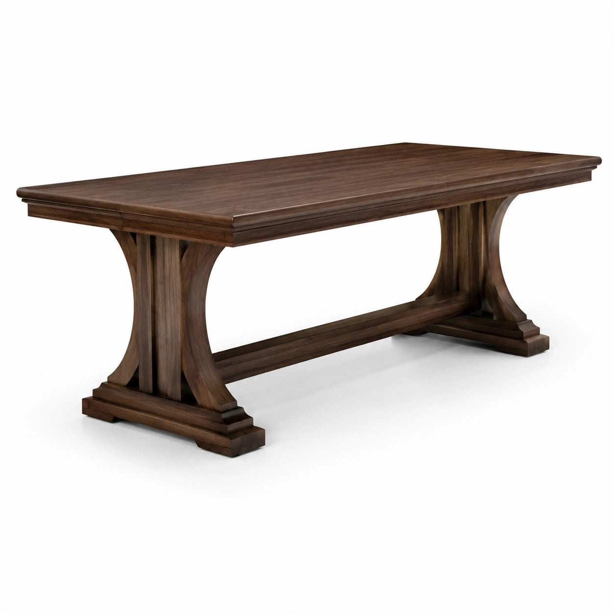 Mesa de comedor rectangular de madera de nogal 200x100x75 cm